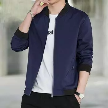 Autumn Coat Men s Spring and Autumn New Men s Korean Style Trendy Autumn and Winter Tops Loose and Easy To Wear Casual Jackets M