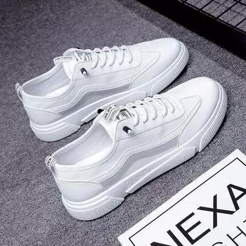Autumn High Quality Male Korean Version of The Trend Male Shoes Students Breathable Casual Small White Board Shoes 39