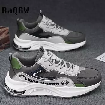 Autumn Men s Comfortable Casual Sneakers Designer Young Students Fashion Running Shoes Versatile Cushioning Running Sport Shoes 39 чёрный