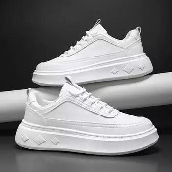 Autumn Men s White Sneakers Casual Shoes men Spring Men s Running Shoes man Thick-soled Height-increasing sneaker tenis masulino 39 коричневый