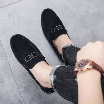 Autumn new Doudou shoes men s soft sole casual fashion British business loafer shoes live broadcast explosion 39