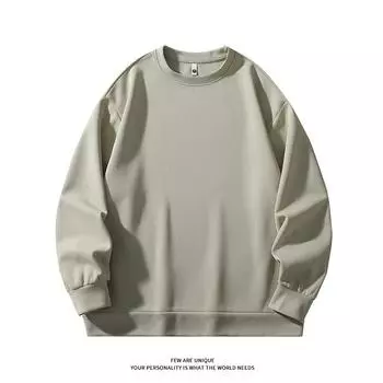 Autumn New Heavyweight Round Neck Pullover Imitation Chinese Cotton Sweatshirt Men s Trendy Multi-color Loose Casual Long-sleeved Top S