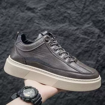 Autumn new thick-soled men s sports shoes low-top foot-fitting heightening non-slip casual board shoes men s versatile shoes 39
