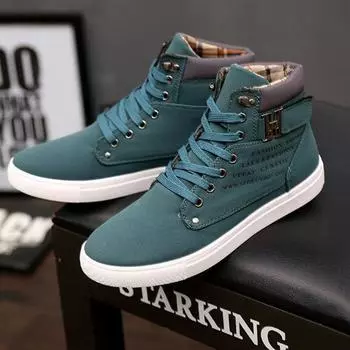 Autumn spring new men s shoes high top board shoes retro recreational lacing men s outdoor sports sneakers boots H281 38