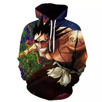 Autumn Sweatshirt 3D Anime Style Printed Hooded Sweatshirt Long Sleeve Coat Men/Women Casual Fashion Streetwear Kids Hoodie S
