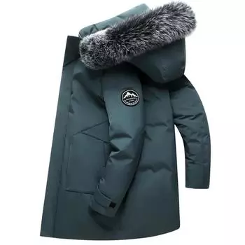 Autumn Winter Jacket Broadcast Men s Down Jacket Youth Korean Version Thick Medium Long Hooded Warm Men XXXL