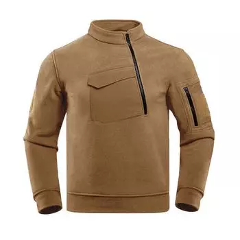 Autumn Winter Men s Fleece Tops Thickened Warm Windproof Outdoor Hiking Causal Sweatshirts Male XXXL чёрный