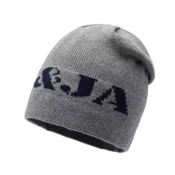 Autumn Winter Men s Hat Thick Knitted Wool Hat Outdoor Sports Pullover Cap серый