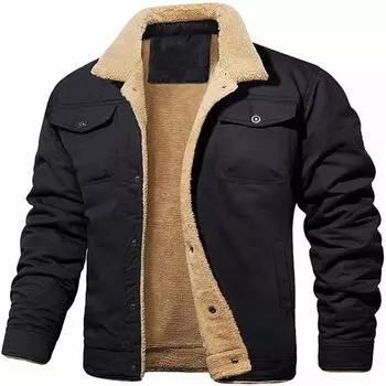 Autumn Winter Men s Jackets Multi-pockets Jacket Mens Men s Windbreaker Men s Jackets Windbreaker Coats XXXXXL чёрный