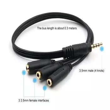 Aux Multi Headphone Audio Splitter Adapter 3,5 мм Jack HUB Splitter Cable