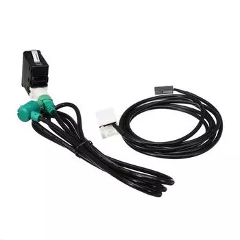 AUX USB Switch + Connecting Wire For BMW E60 E61 E63 E64 E87 E90 E70 F25 F12 F13