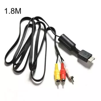 AV-кабель с несколькими выходами, видео/аудиокабель, 3 RCA, плоский для Playstation Ps Ps2 Ps3