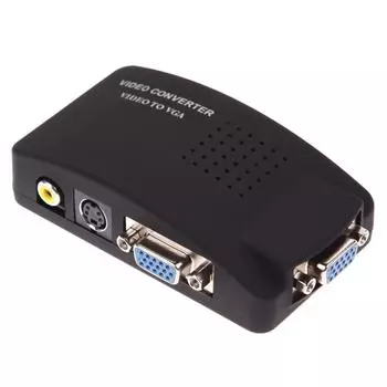 ` AV-RCA Composite S-Video-Eingang, VGA-Ausgang Адаптер преобразователя монитора CCTV