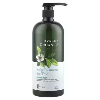 Avalon Organics, Шампунь для лечения кожи головы, чайное дерево, 32 жидких унции (946 мл)