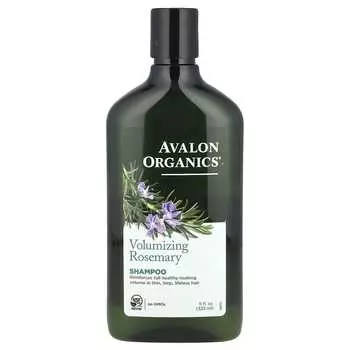 Avalon Organics, Шампунь для придания объема, розмарин, 11 жидких унций (325 мл)