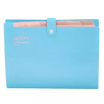 Avern 12-compartment smile macaron binder, blue, 1 piece