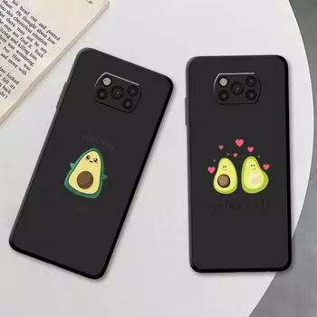 Avocado Aesthetic Cover Soft Case for Xiaomi Poco X4 F3 GT F4 M4 5G M3 X3 Pro F1 C40 X3 NFC X4 Pro M3 Pro X4 GT Black Pocophone F1