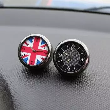 Автоматическая розетка для часов на приборной панели, зажим для часов, украшение интерьера для Mini Cooper One JCW R53 R55 R56 R60 F55 F60, универсальный Mini logo