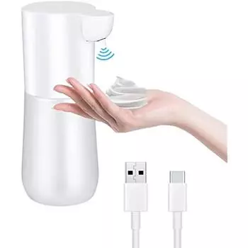 Автоматический дозатор мыла, Автоматический дозатор мыла, USB-зарядка, Бесконтактный дозатор мыла для рук, IPX5. Водонепроницаемая конструкция для ванной комнаты и кухни. 11x8x22cm