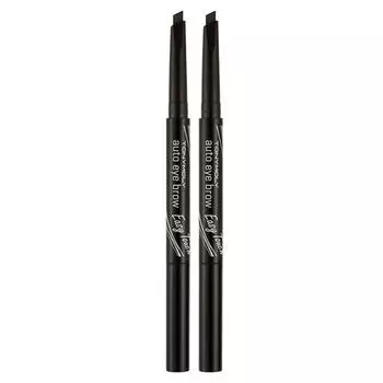 Автоматический карандаш для бровей Tony Moly Easy Touch 0,4 г, 01 Черный, 2 шт.