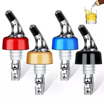 Автоматический мерный дозатор для бутылок - Quick Shot Spirit Measurer, дозатор для напитков, винных коктейлей, инструменты для домашнего бара - 1 унция/30 мл 1pcs чёрный