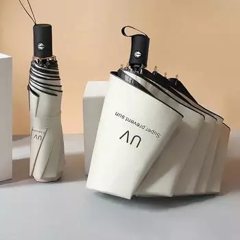 Автоматический складной зонт с 8 спицами - Компактный, легкий, прочный, защита от ультрафиолета - зонт от дождя и солнца, автоматический солнцезащитный козырек
