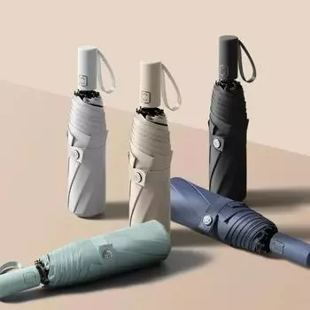 Автоматический зонт для Xiaomi, женский и женский, бесплатная доставка, подарок для девочек, мини-защита от солнца, складной небольшой дождь, ветрозащитный УФ-зонт светло-зеленый