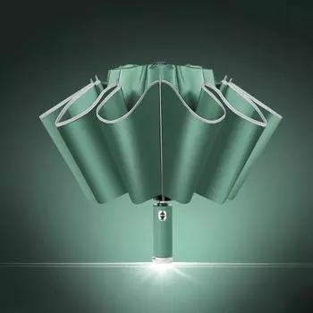 Автоматический зонт LED12 Guduo, автоматический реверсивный зонт для мужчин и женщин, складной зонт для дождя и душа