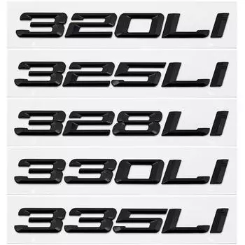 Автомобиль 3D ABS багажник 320Li 325Li 328Li 330Li 335Li буквы логотип значок эмблема наклейка наклейка для BMW 3 серии E90 E91 F30 F31 F34 Gloss Black 320Li
