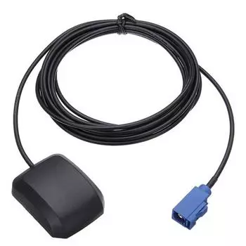 Автомобильная активная GPS-антенна Автомобильная GPS-антенна с разъемом SMA или FAKRA-C Male GPS-антенна с усилением 28 дБ с разъемом SMA FAKRA-C Male чёрный
