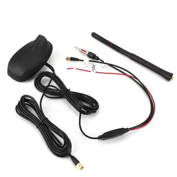 Автомобильная антенна DAB+GPS+FM с активным усилением, крепление на крышу, водонепроницаемая, пылезащитная, автомобильная антенна, крепление на крышу чёрный