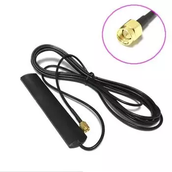 Автомобильная антенна DAB + Радио SMA Plug Адаптер Автомобильная антенна для грузовика Длина кабеля 1,5 метра Устройство для усиления сигнала автомобиля, лодки, автофургона чёрный