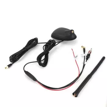Автомобильная DAB + GPS + FM-антенна с активным усилением, крепление на крыше, водонепроницаемая, пылезащитная, универсальная белый