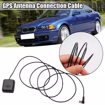 Автомобильная GPS-антенна SMA-разъем 1,7-метровый кабель GPS-приемник Автомобильный антенный адаптер для автомобильной навигации Ночное видение Камера-плеер чёрный