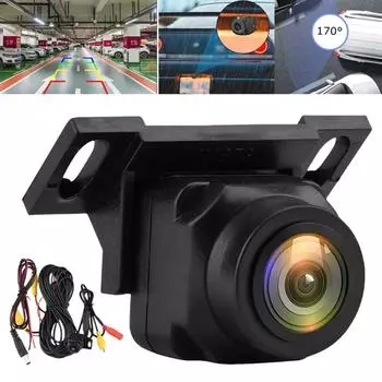 Автомобильная камера заднего вида 1080P AHD Автомобильная камера заднего вида с широкоугольным объективом 170 градусов, ночное видение, задняя камера помощи при парковке чёрный