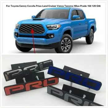 Автомобильная передняя решетка, значок Pro, логотип для Tundra Camry CHR Auris Yaris Rav4 Prius Prado Land Cruiser, аксессуары красный