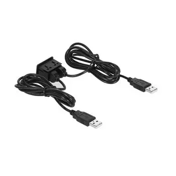 Автомобильная приборная панель 150 см, заподлицо с двумя портами USB, панель для автоматической лодки, двойной USB-удлинительный кабель-адаптер чёрный