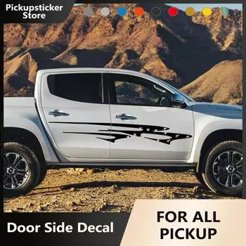 Автомобильная универсальная наклейка для Ford F150 Ranger Chevrolet Silverado Toyota Hilux Maxus T60 GWM Cannon Isuzu Dmax Pickup Decal Decal Single Cab
