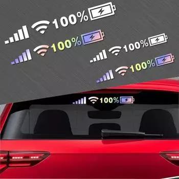 Автомобильное лобовое стекло WIFI 100 % батарея узор наклейки сигнал виниловые наклейки автомобиль мотоцикл светоотражающие наклейки автомобильные аксессуары 35x4cm