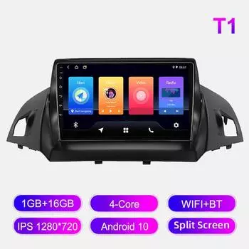 Автомобильное радио Android для Ford Kuga 2 Escape 3 2012-2019, мультимедийный проигрыватель, головное устройство, стерео, GPS-навигация, BT, WIFI 1+16 ГБ 1+16GB