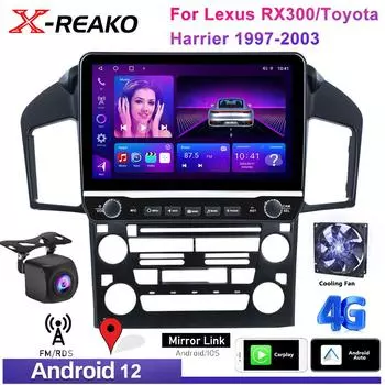 Автомобильное радио для Lexus RX300/Toyota Harrier 1998 1997-2003 Android мультимедийное видео GPS-навигация 2 Din 6+128+AHD