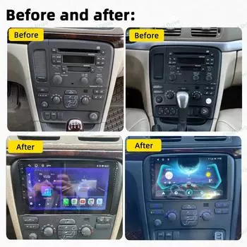 Автомобильное радио для Volvo S80 1998 - 2006 2 Din Android Автомобильный мультимедийный проигрыватель GPS-навигация Carplay Android auto Touch FM 4G Stereo