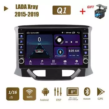 Автомобильное стерео радио на базе Android 2 Din для LADA Xray 2015-2019 с кнопочной ручкой, GPS-навигацией, мультимедийным видеоплеером, 1 + 16 ГБ 1+16GB