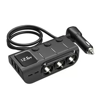 Автомобильное зарядное устройство 120 Вт, 3 USB-порта, автомобильный адаптер, быстрая зарядка, 12 В/24 В, автомобильный адаптер, автомобильные электронные аксессуары