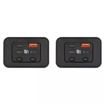 - Автомобильное зарядное устройство 12/24 В, два порта USB, розетка для зарядки USB PD Type-C QC3.0, 4 шт.