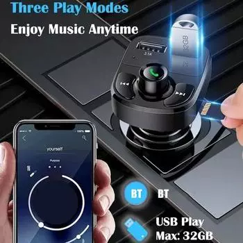 Автомобильное зарядное устройство FM-передатчик Bluetooth Audio Dual USB автомагнитола Быстрое зарядное устройство для плеера 3.1A Автомобильные аксессуары Зарядное устройство MP3 Handsfree E7O3