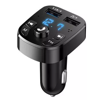 Автомобильное зарядное устройство FM-передатчик Bluetooth аудио двойной USB автомобильный MP3-плеер авторадио зарядное устройство громкой связи 3.1A быстрое зарядное устройство автомобильные аксессуары