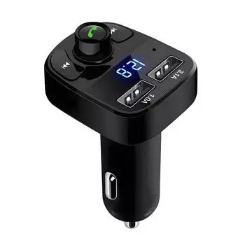 Автомобильное зарядное устройство с двумя USB-портами, автомобильный комплект Bluetooth 5.0, FM-передатчик, аудиоплеер MP3, автомагнитола, зарядное устройство с функцией громкой связи, быстрое зарядное устройство 3,1 А