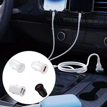 Автомобильное зарядное устройство USB-адаптер для прикуривателя USB-зарядное устройство для быстрой зарядки 3.1A/2.4A Автомобильное зарядное устройство для телефона планшета A