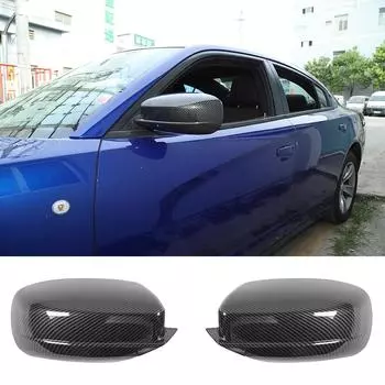 Автомобильное зеркало заднего вида, декоративная крышка для Dodge Charger 2010-2022, боковая дверь, зеркальная крышка, внешняя серебряный